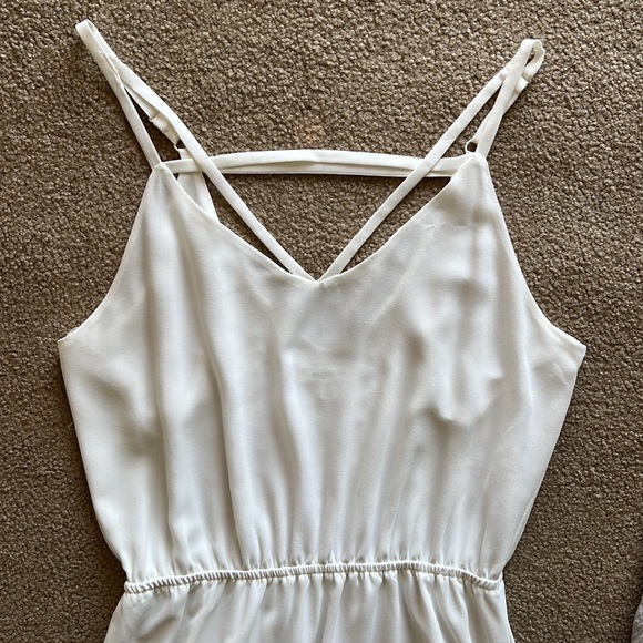 White Strappy Flowy Sundress bridal shower - Picture 2 of 6